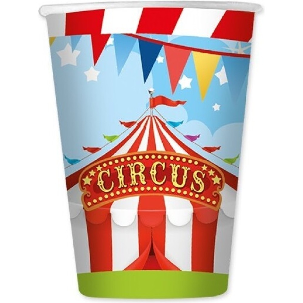 Coordinato Festa Circense – Piatti, Bicchieri e Tovaglioli con Tendone Circo | Graziano Sas