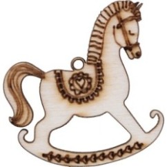 Ciondoli in Legno Cavallo a dondolo 12 Pz. | Graziano Sas